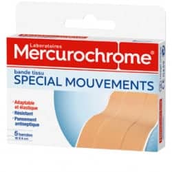 Mercurochrome Pansement Tissu Spécial Mouvement 6x10cm 5 bandes