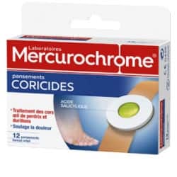Mercurochrome pansements Coricides Boîte de 12