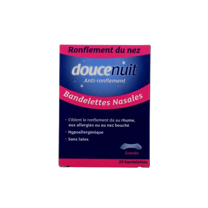 DOUCENUIT BANDELETTES NASALES ANTIRONFLEMENT GRAND MODELE 20 BANDES