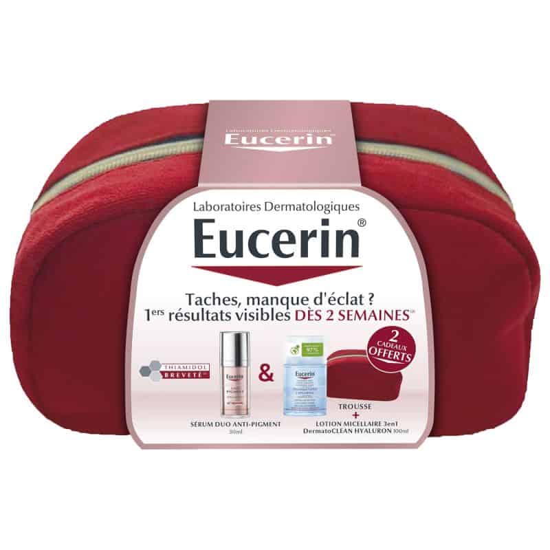 Eucerin Coffret Soin Visage Sérum Duo Anti-Pigment + Lotion Micellaire DermatoClean + Trousse Eucerin